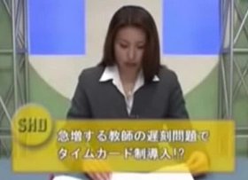 Japanese anchorwoman bukkake