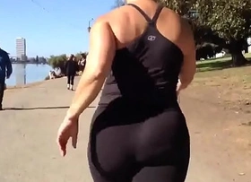 Candid - buxom asian nutbooty relative to yogapants