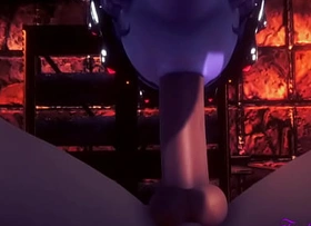 Overwatch Hentai - Widowmaker BDSM cunnilingus, handjob coupled with blowjob - Japanese manga hentai game porn