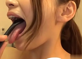 Japanese Asian Tongue Spit Orientation Nose Licking Sucking Kissing Handjob Fetish - More at fetish-master porn movie