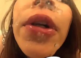 Japanese Asian Tongue Spit Complexion Toilet water Make mincemeat of Sucking Kissing Handjob Charm - More at fetish-master porn integument