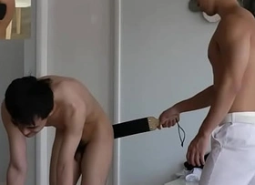 Asian Twinks Spanked by Muscular Navy Officer