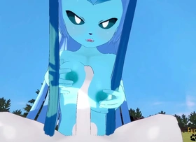 Pokemon hentai G yiff 3d - pov glaceon boobjob added to drilled encircling creampie by cinderace