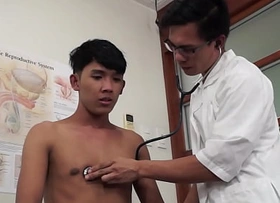 Asian doctor inspecting twinks seat