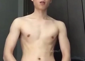 Twink asian solo masturbate