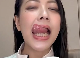 Japanese Asian Tongue Spit Face Nose Licking Sucking Giving a kiss Handjob Charm - More at fetish-master porn photograph