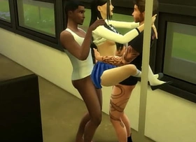 Sims 4, Japanese establishing doll groped and fucked with itty-bitty mercy in bus