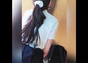 Fucked while wearing a school uniform within reach large a school campus