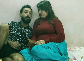 Indian xxx hot milf bhabhi hardcore sex with the addition of dirty address with neighbor boy!