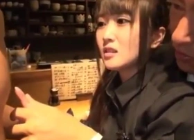 Petite Japanese Waitress Tricked come into possession be worthwhile for Ballpark Copulation hard by 2 Con Men