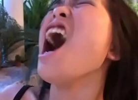 Little nice asian girl banged hard by a black cock
