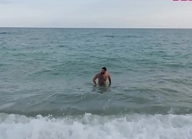 Cum on the beach - Magic Javi