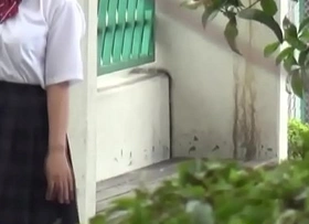 Japanese teens urinating outdoors