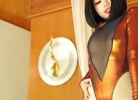 Japanese Teen Ungentlemanly Niko in Transparent Leotard and Rosy Pantyhose