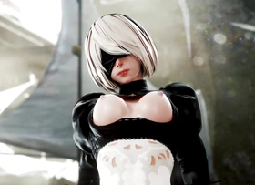 Nier Automata - 2B Riding and Creampied nearby Camp (4K Animation with Sound)