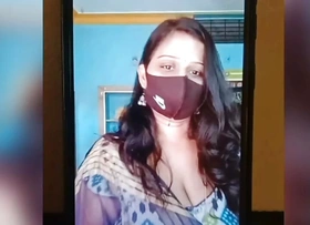 Telugu aunty video call for step brother dirty talking with boobs showing sucking