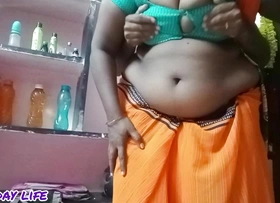 Beautiful Tamil tie the knot ribbons navel with tongue and mouth sucking video part 2