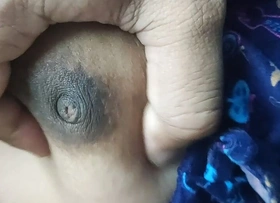 My wife Vaishu's Boobs and nipple press