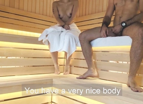 Hawt Asian fucked in a sauna by a stranger, cheating on her husband