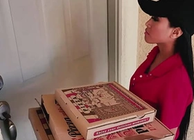 Pizza Delivery Teen Cheated by Jerking Fellows (Ember Snow) [UNCENSORED]