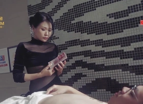 The Big Cock client got a boner during a Hot Asian massage from a beautiful masseuse