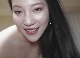 A sexy, black-haired unprofessional betrothed Japanese beauty. Blowjob and creampie sex, uncensored 1