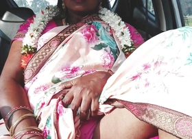 Silk aunty car sex, telugu dirty talks, Episode -1, part- 3, sexy saree telugu silk aunty with boy friend.