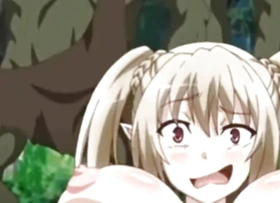 Anime hentai cartoon girl shacking up monster