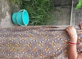 Hot off colour Kitu Bhabhi got her brother-in-law excited and got him drilled by pressing her bumpers and pussy outside in the garden.