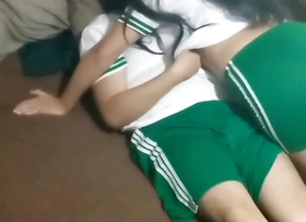 Schoolgirl invites her classmate to her house, that babe wanted to