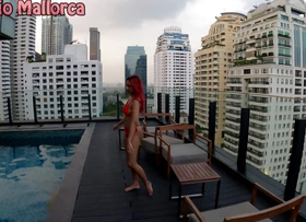 Fucking a Hot Thai Redhead Slut Best-liked up by the Swimming Come together - Hunny Bunny