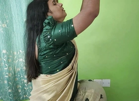 Kerala half saree BDSM hand tied on ceiling plus blindfolded titties swell up of Vaishnavy by Sharun Raj,  Hands tied plus blindfolded