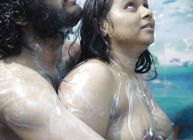 Edict sister bath and lovemaking with Edict brother attaching 2, Vaishnavy and Sharun Raj hot bath romance, Mallu couple hot bath lovemaking