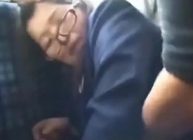 Japanese girl gets fucked unaffected away from an obstacle crammer