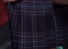 Japan molester cum in skirts