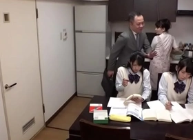 Japanese father fuck his legal age teenager sprouts