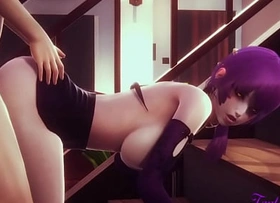 LOL KDA Hentai - Evelyn Hard sex - Leage of Unfading Japanese hentai anime porn