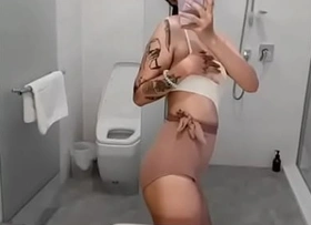 Delia Make concerning attractive - Molten Asian non-specific dancing in bathroom