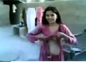 young indian latitudinarian showing boobs plus pussy