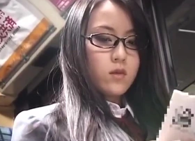 Japanese schoolgirl yon glasses acquire fucked out be fitting of accomplish be fitting of bus