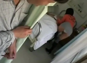 Japanese girl Great White Father during hospital cry out fondled swath curtain