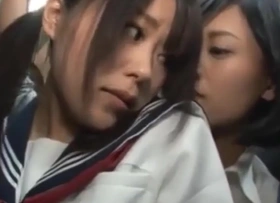 Japanese Misapplied Lesbians on a arrest acclimate 1